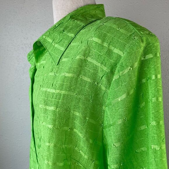 Blair Green Button Down Shirt Size XL EUC - Picture 5 of 7